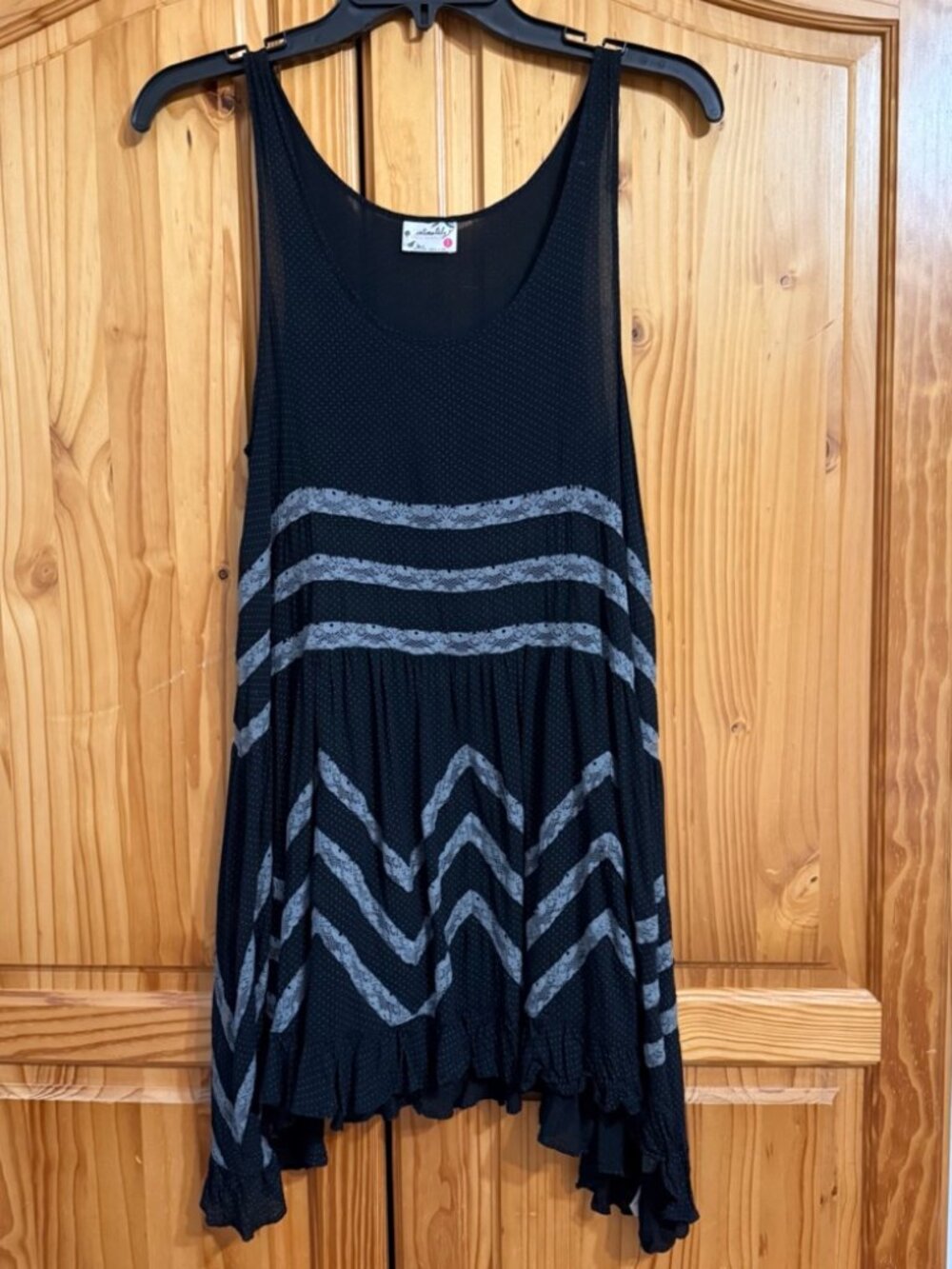 Free People Swing Mini Dress Black Size S